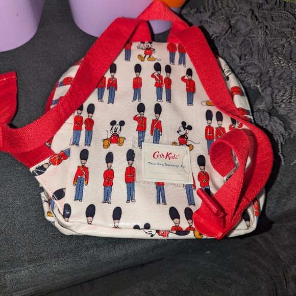 Nwot Cath Kidston Disney Backpack Coated Canvas Double Zip mini back pack - Picture 2 of 4
